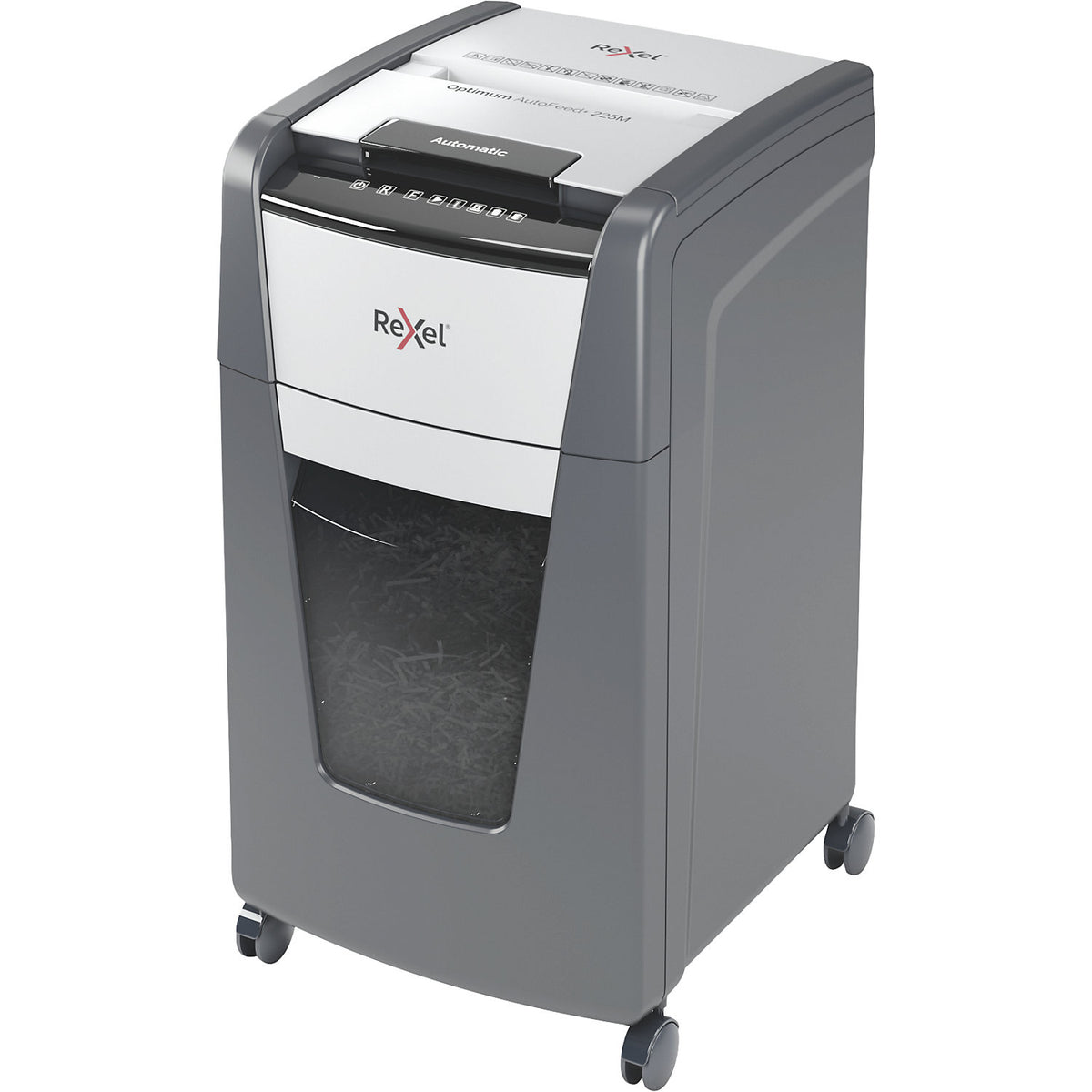 Optimum AutoFeed+ 225M document shredder, collection capacity 60 l, micro cut, 8 sheets.