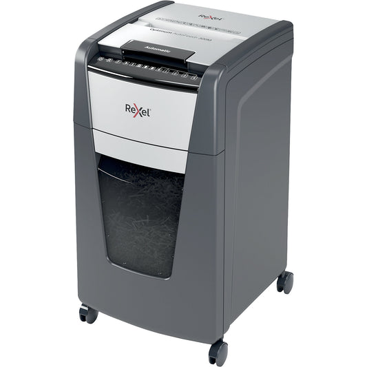 Optimum AutoFeed+ 300M document shredder, collection capacity 60 l, micro cut, 8 sheets.