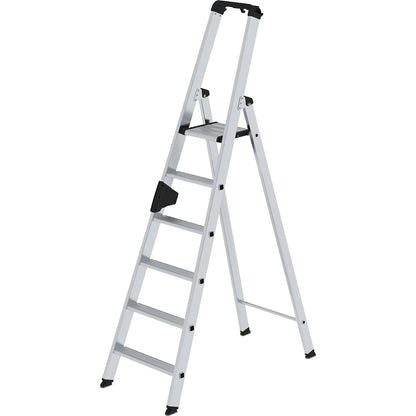 Step ladder, single sided, comfort model with ergo pad®, 6 steps.