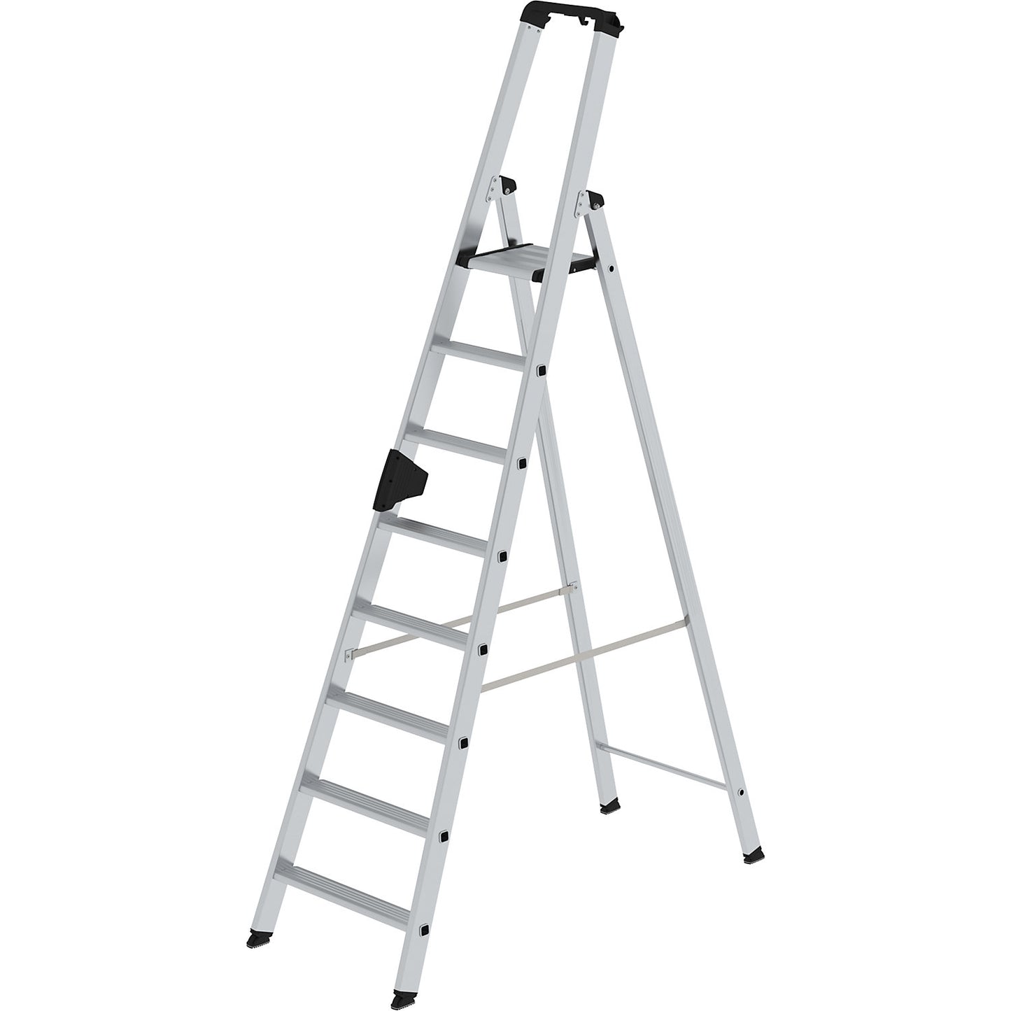 Step ladder, single sided, comfort model with ergo pad®, 8 steps.