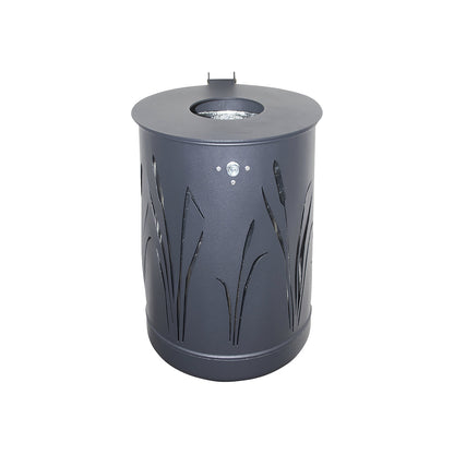 Outdoor waste collector 50 l, for mounting to a wall or a post, charcoal.