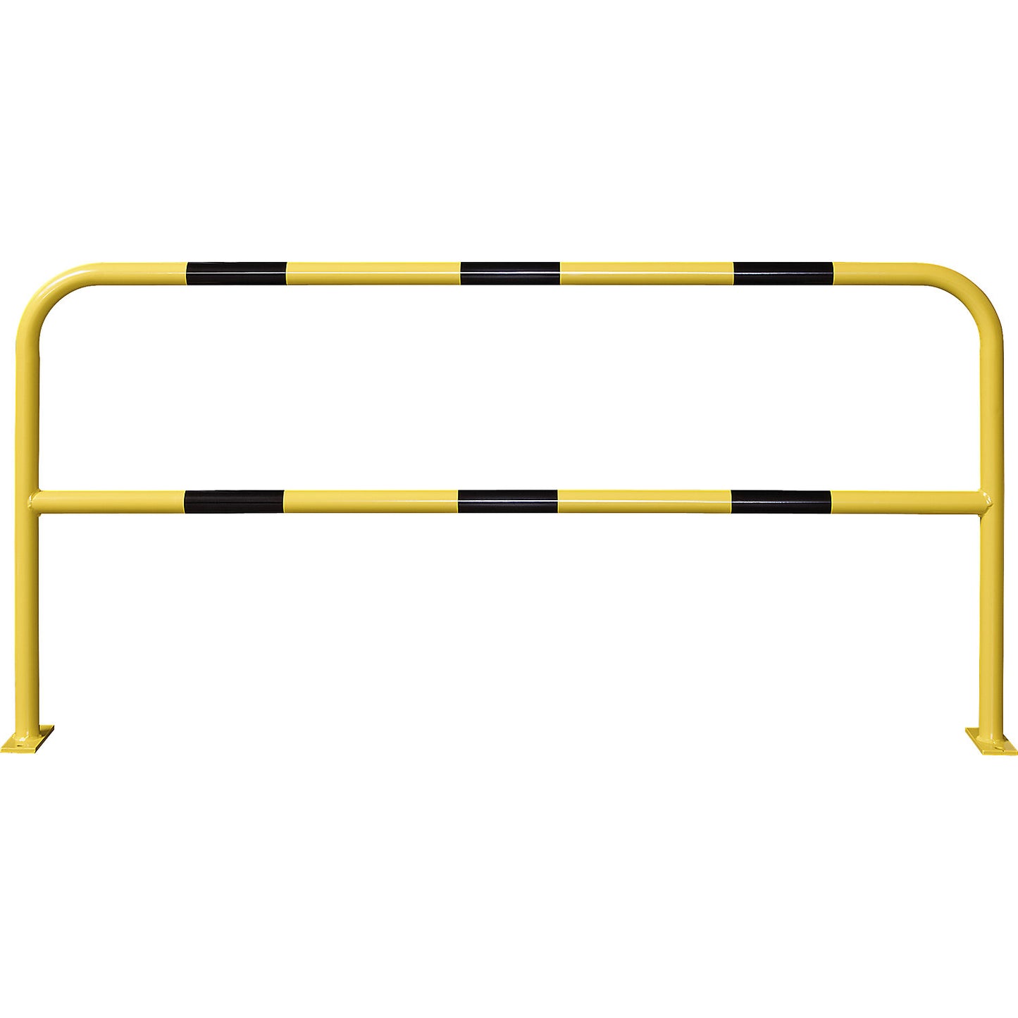 Protective barrier rail, steel, Ø 48 mm, for bolting in place, width 2000 mm, zinc plated/coated.