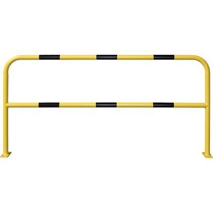 Protective barrier rail, steel, Ø 48 mm, for bolting in place, width 2000 mm, zinc plated/coated.