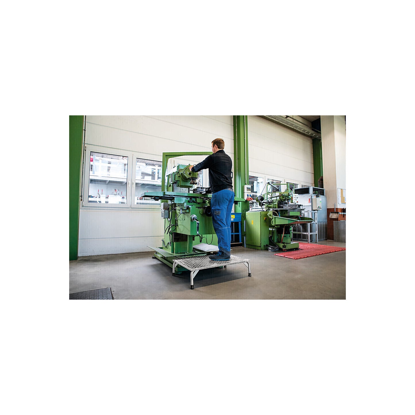 Aluminium work platform, platform LxW 1000 x 600 mm, height 250 mm.