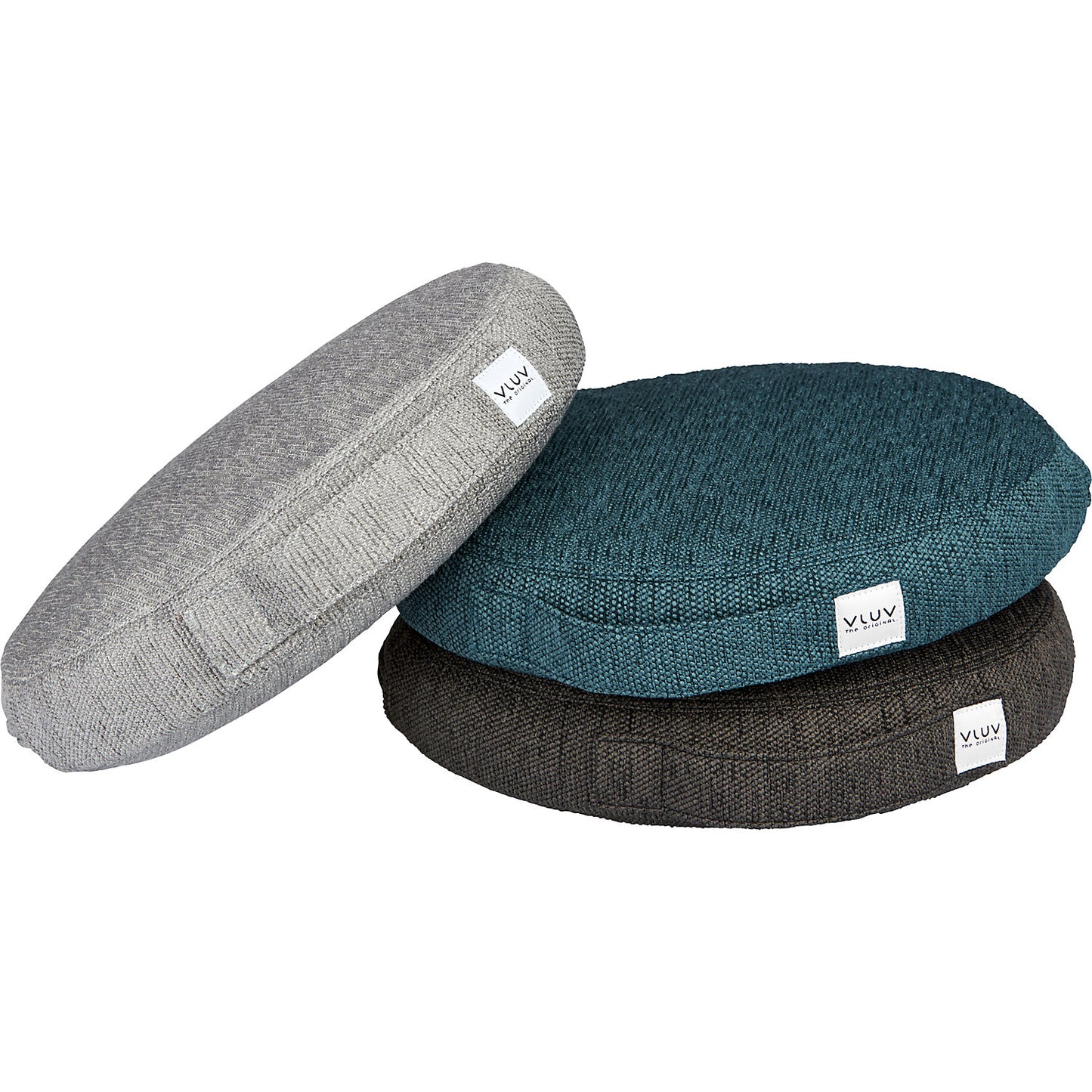 PIL&PED STOV balance cushion, with fabric cover, Ø 360 mm, petrol.