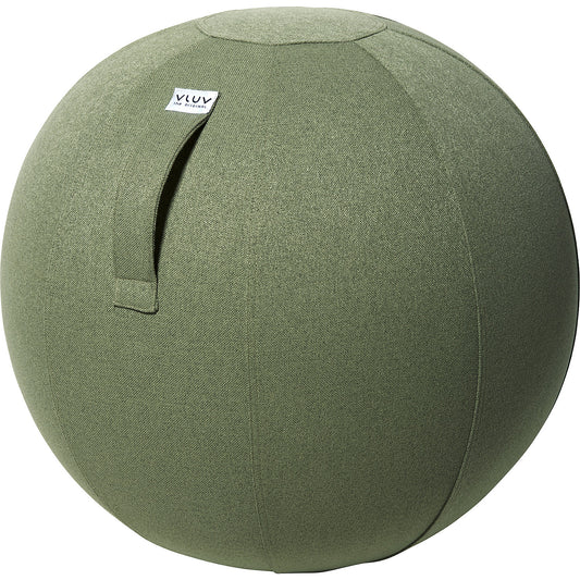 SOVA Swiss ball, fabric cover in natural colours, 600 - 650 mm, pesto green.