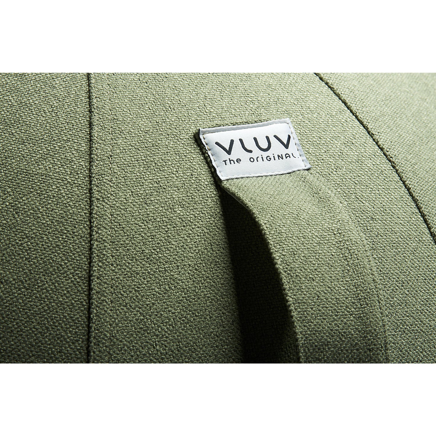 SOVA Swiss ball, fabric cover in natural colours, 600 - 650 mm, pesto green.