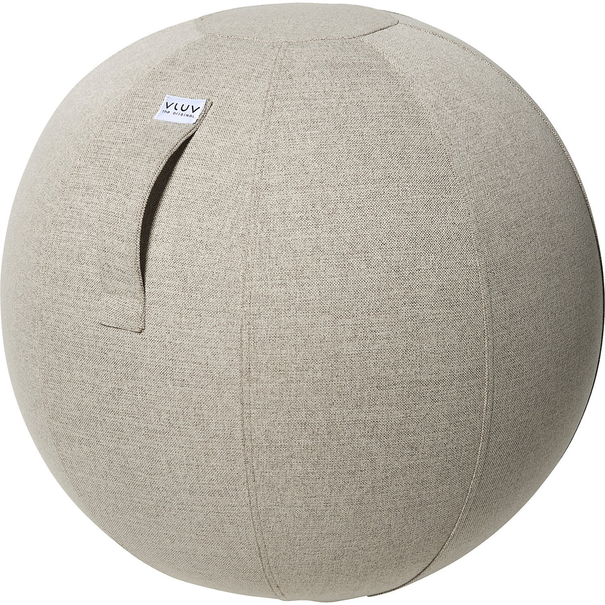 SOVA Swiss ball, fabric cover in natural colours, 600 - 650 mm, toffee.