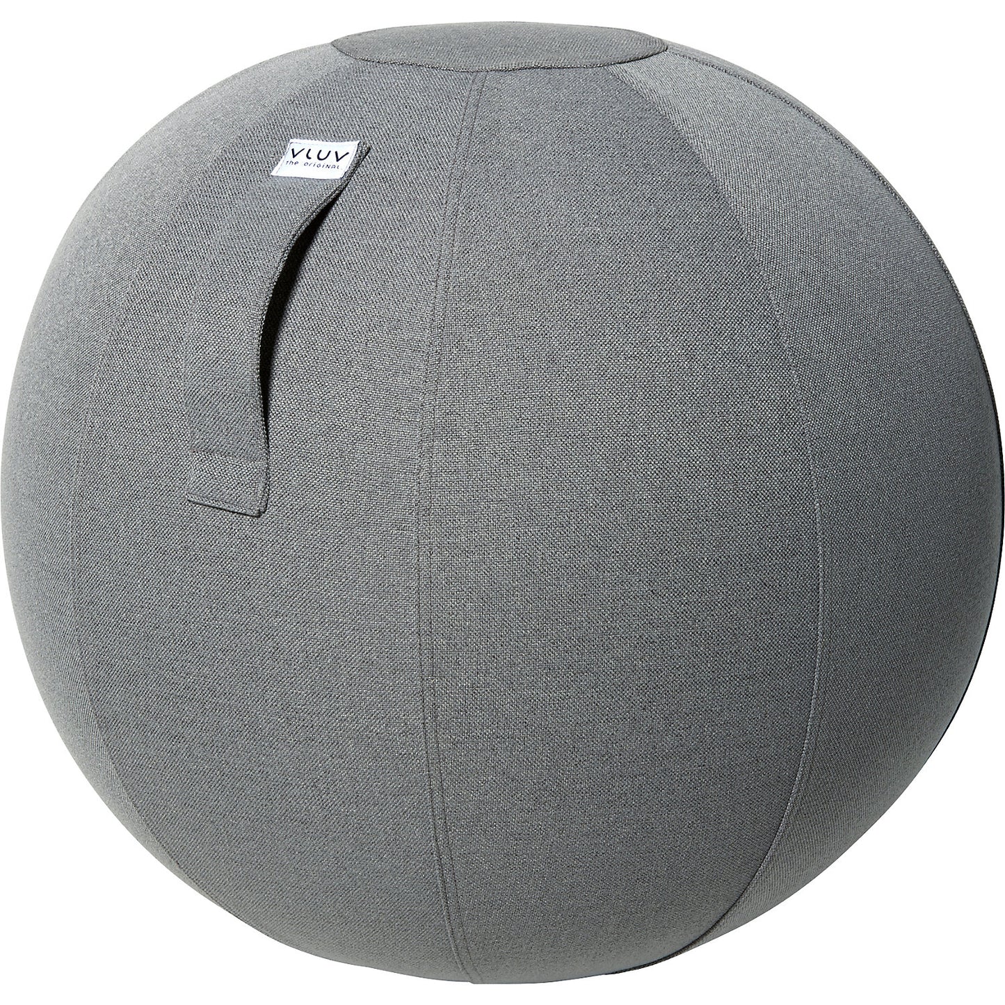 SOVA Swiss ball, fabric cover in natural colours, 600 - 650 mm, ash grey.