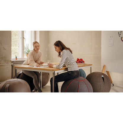 VELT Swiss ball, made of merino wool felt, 600 - 650 mm, mottled jeans/gold.