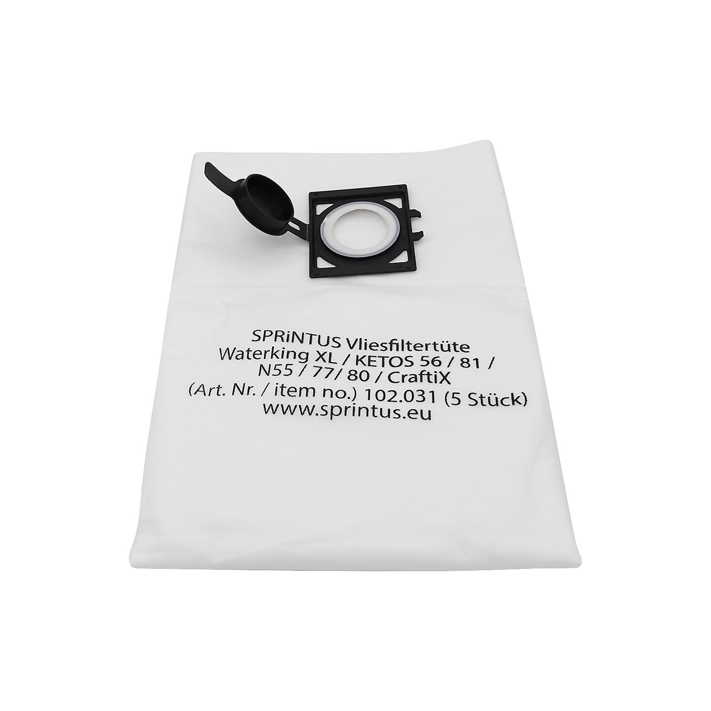 Fleece filter bags, pack of 5, for Waterking XL, Ketos 56, 81 and CraftiX vacuum cleaners, long lasting.