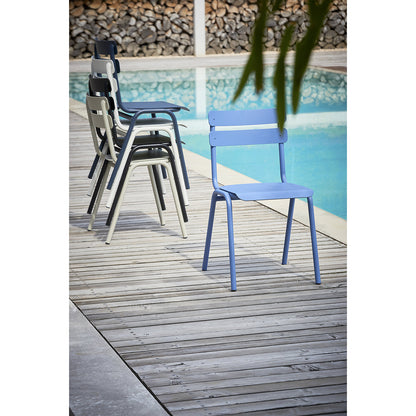 ONE outdoor chair, pack of 4, grey blue.
