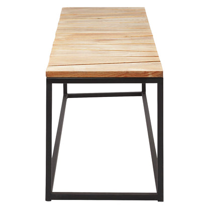 ALOIS outdoor table arrangement, incl. table, bench, 2 stools, black/robinia.