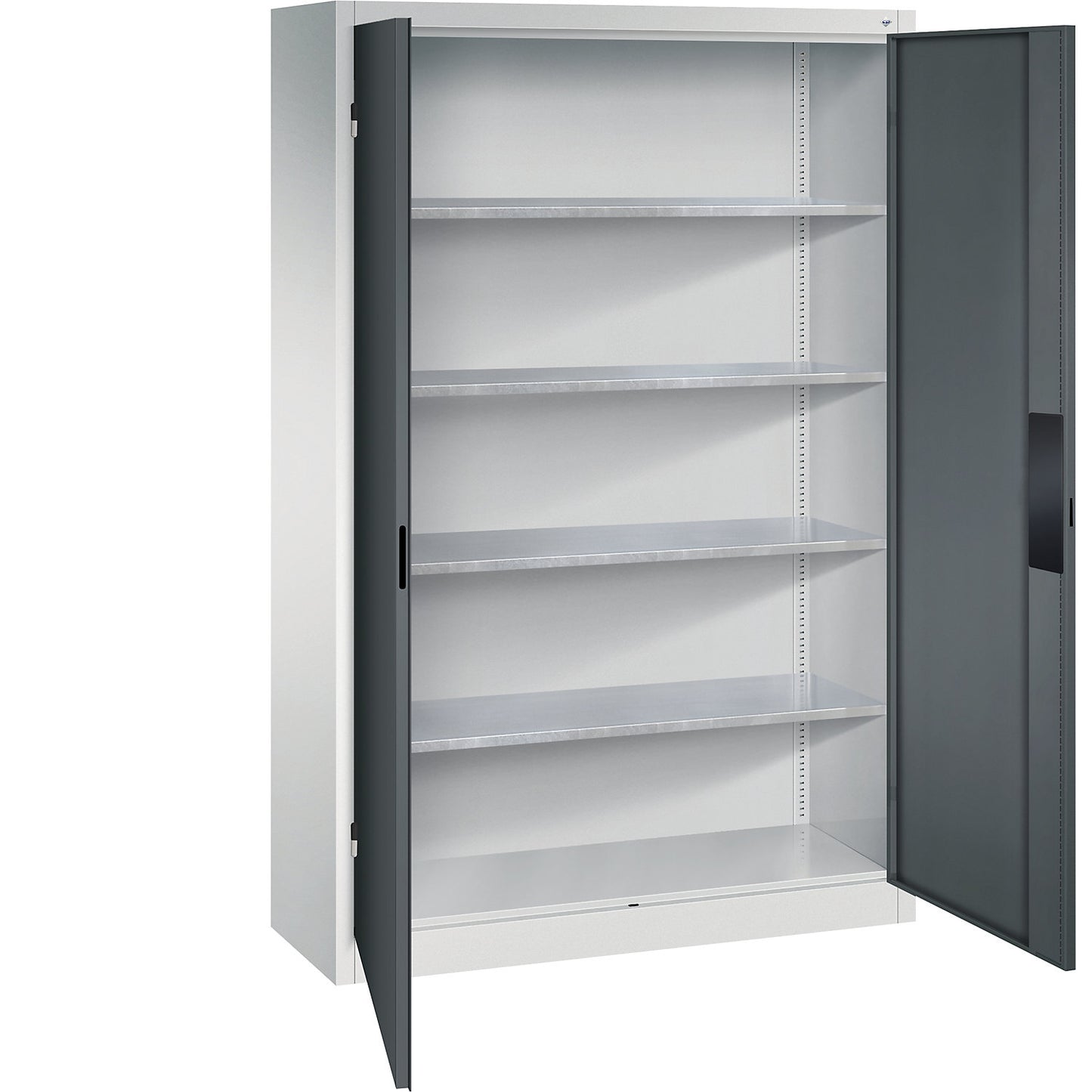 Heavy duty workshop cupboard, width 1200 mm, depth 400 mm, charcoal door.