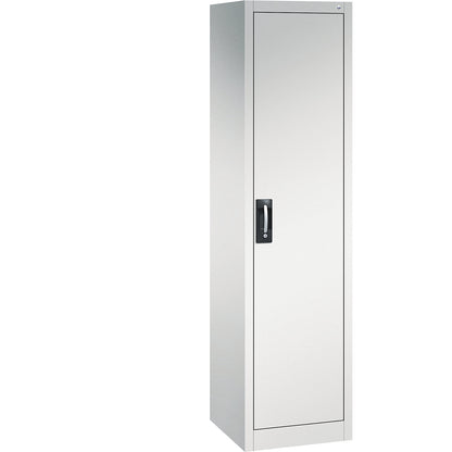 Workshop double door cupboard, HxWxD 1950 x 502 x 500 mm, light grey / light grey.