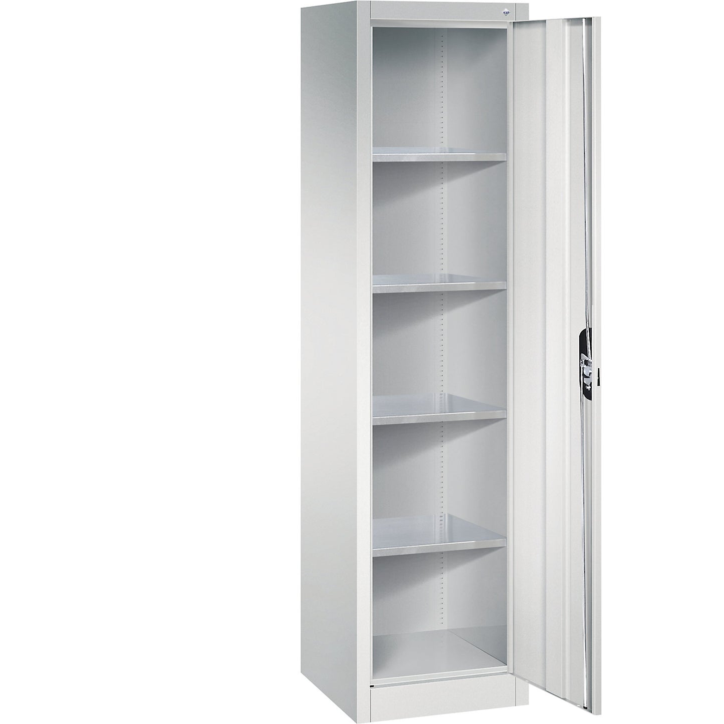 Workshop double door cupboard, HxWxD 1950 x 502 x 500 mm, light grey / light grey.