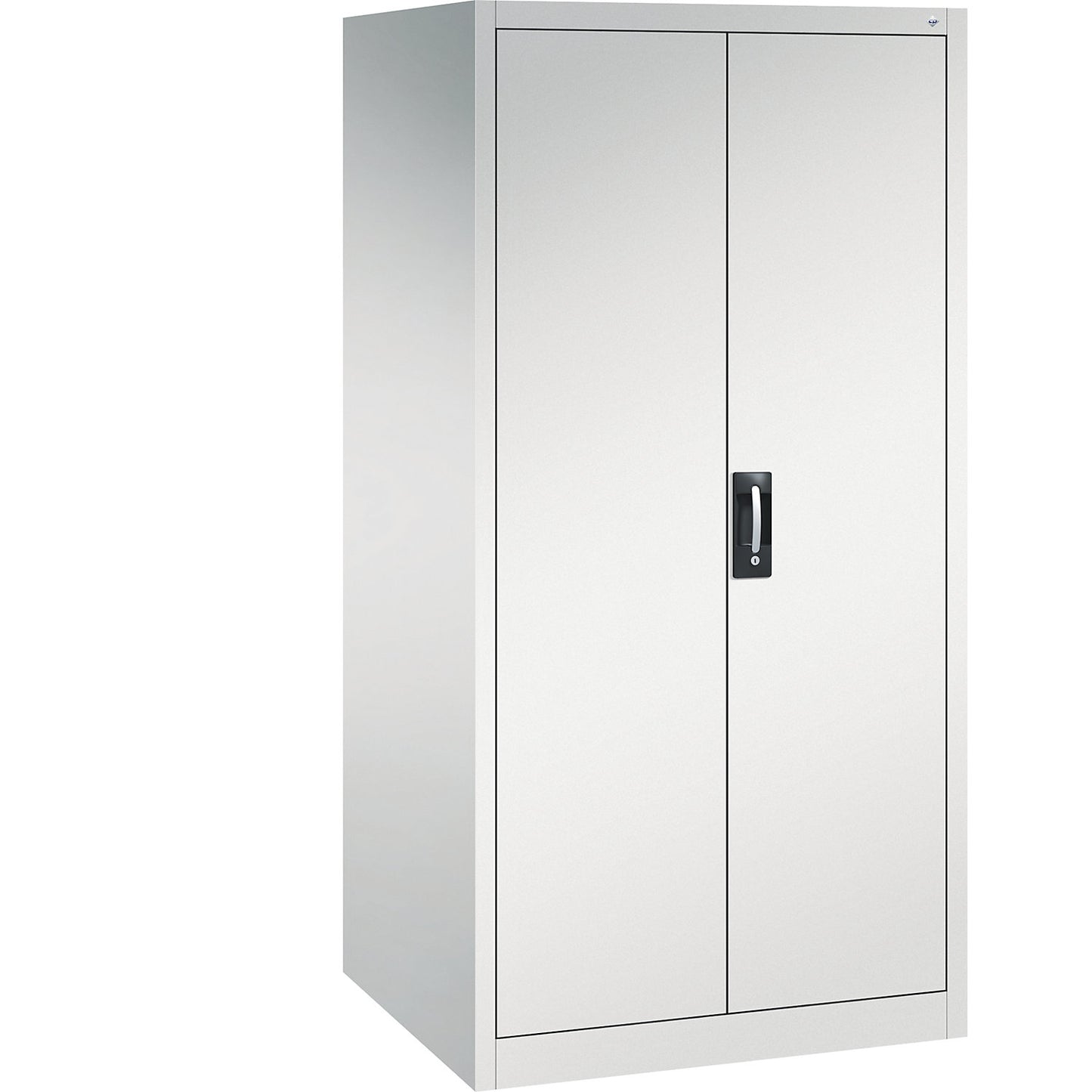 Workshop double door cupboard, HxWxD 1950 x 930 x 800 mm, light grey / light grey.