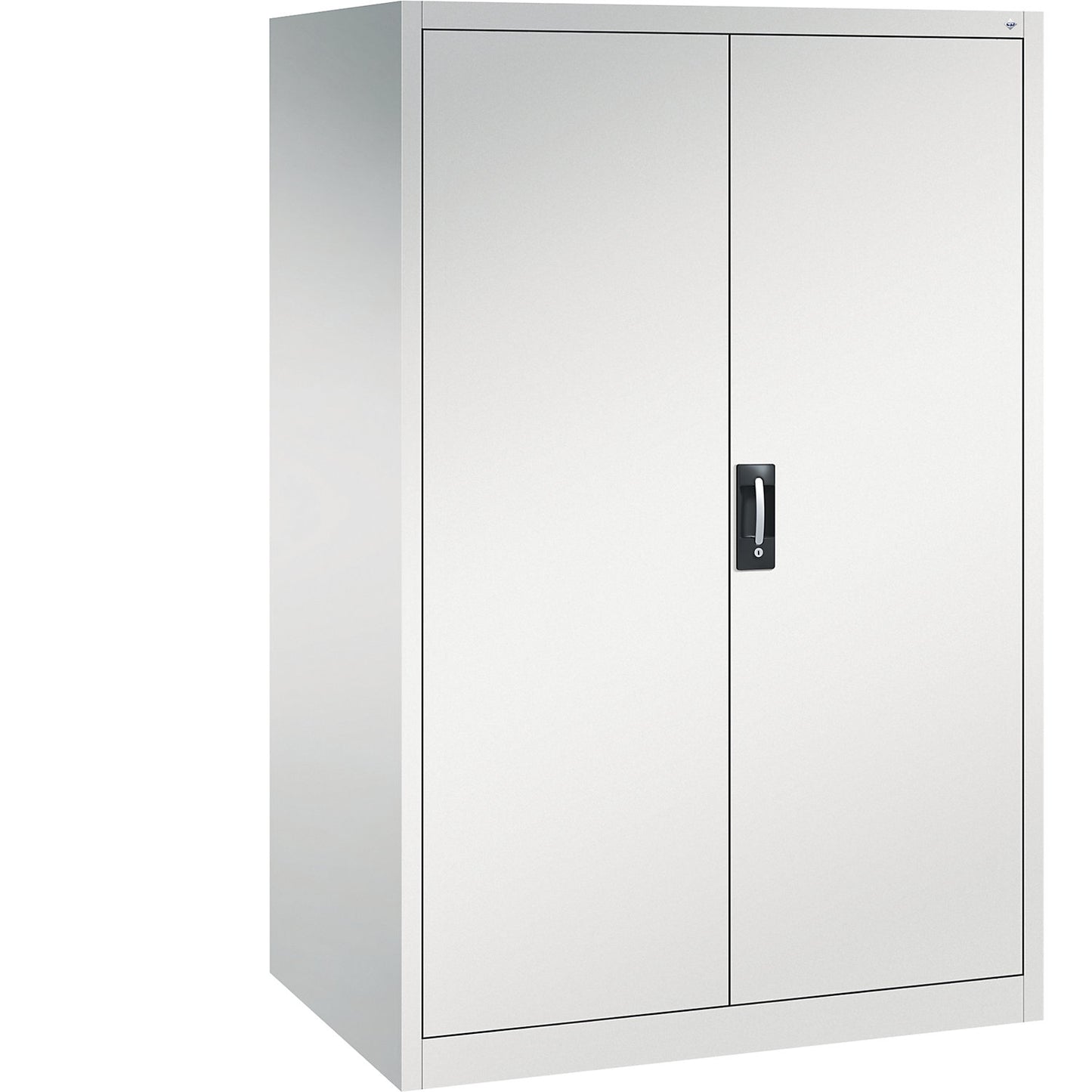Workshop double door cupboard, HxWxD 1950 x 1200 x 800 mm, light grey / light grey.