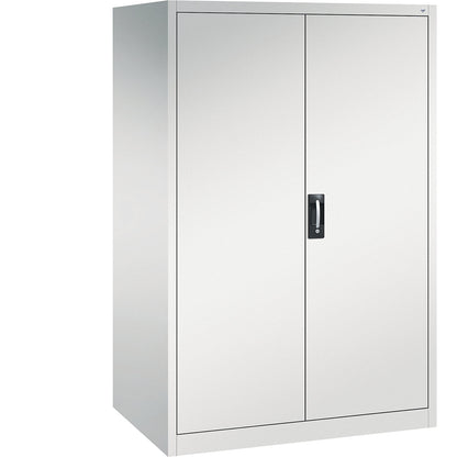 Workshop double door cupboard, HxWxD 1950 x 1200 x 800 mm, light grey / light grey.