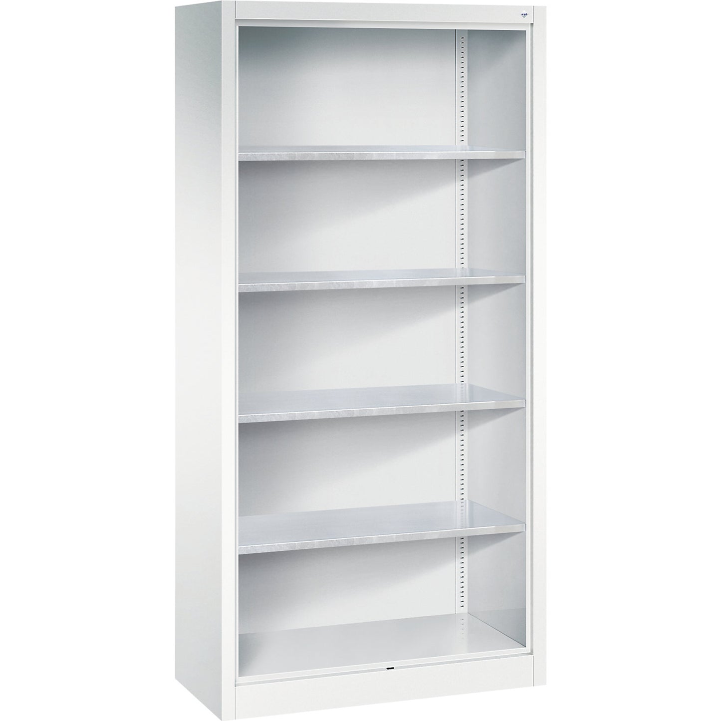 Shelf unit, with 4 zinc plated shelves, HxWxD 1950 x 930 x 400 mm.