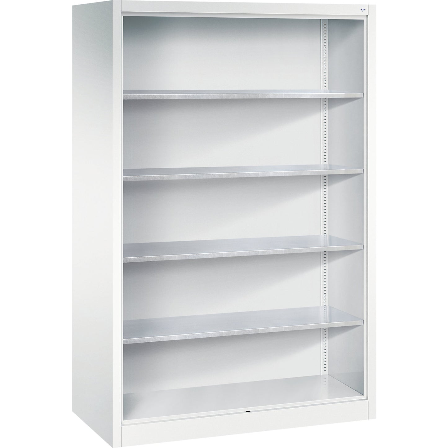Shelf unit, with 4 zinc plated shelves, HxWxD 1950 x 1200 x 600 mm.