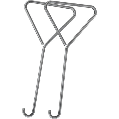 Grate lifter, stainless steel, 1 pair, HxW 348 x 160 mm.