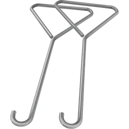 Grate lifter, stainless steel, 1 pair, HxW 348 x 160 mm.