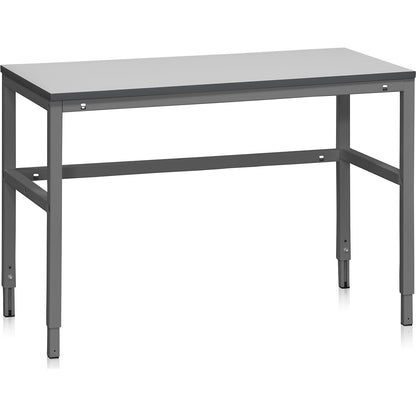 Embla work table, grey laminate, WxD 1200 x 600 mm.