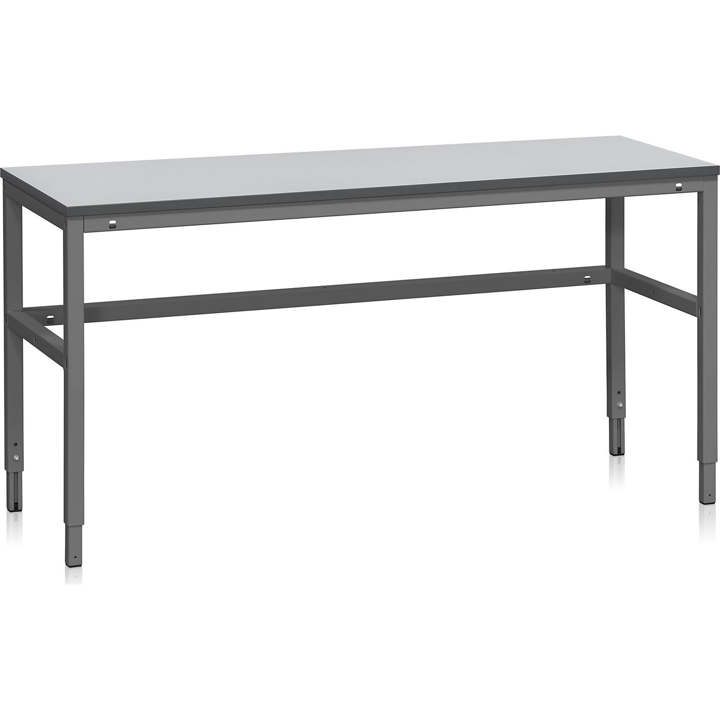 Embla work table, grey laminate, WxD 1600 x 600 mm.