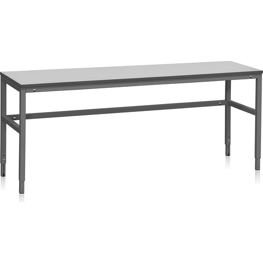 Embla work table, grey laminate, WxD 2000 x 600 mm.