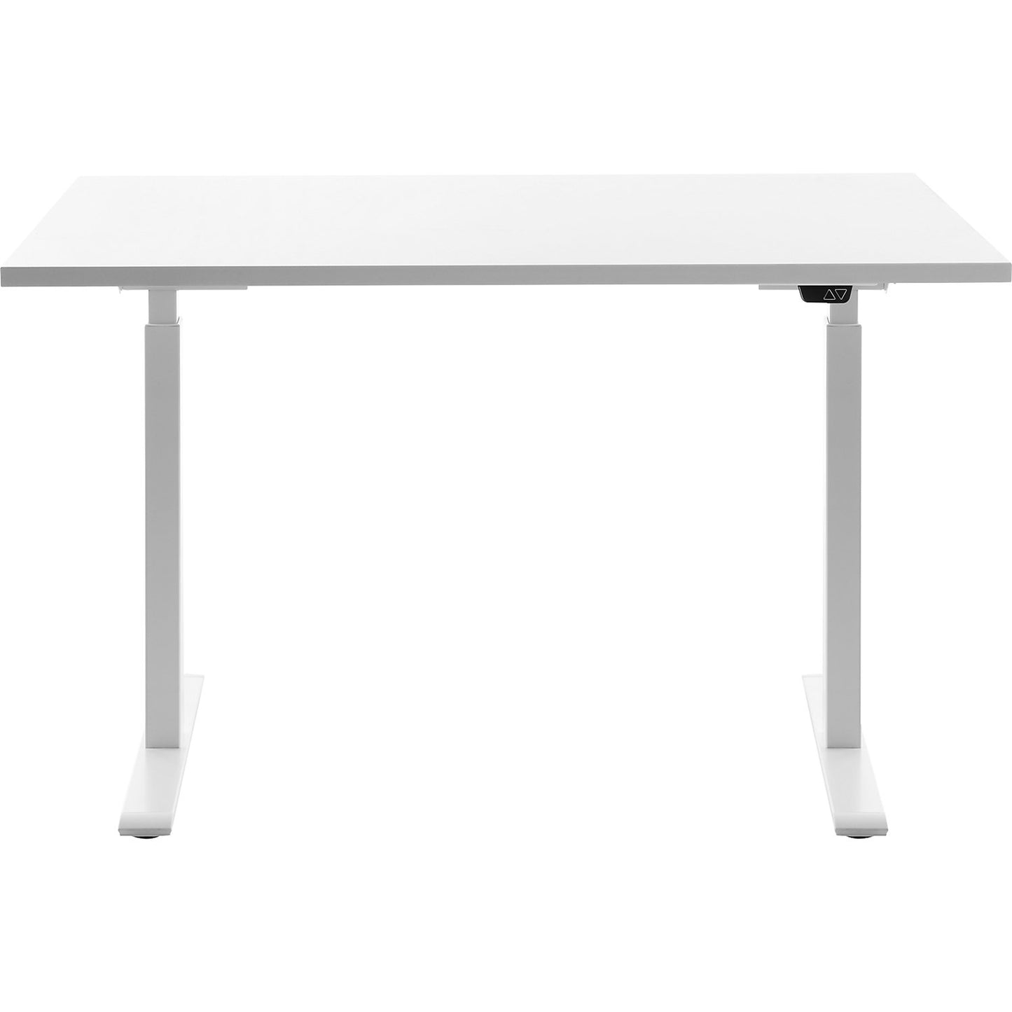 Desk, electric height adjustment, straight, WxD 1200 x 800 mm, white/white.