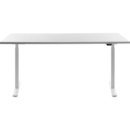 Desk, electric height adjustment, straight, WxD 1600 x 800 mm, white/white.