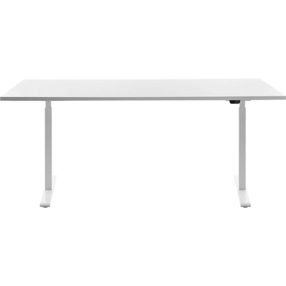 Desk, electric height adjustment, straight, WxD 1800 x 800 mm, white/white.