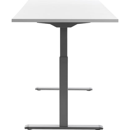 Desk, electric height adjustment, straight, WxD 1800 x 800 mm, white/grey.
