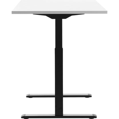 Desk, electric height adjustment, straight, WxD 1200 x 800 mm, white/black.