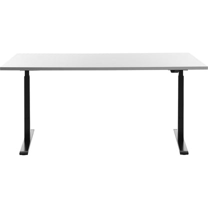 Desk, electric height adjustment, straight, WxD 1600 x 800 mm, white/black.