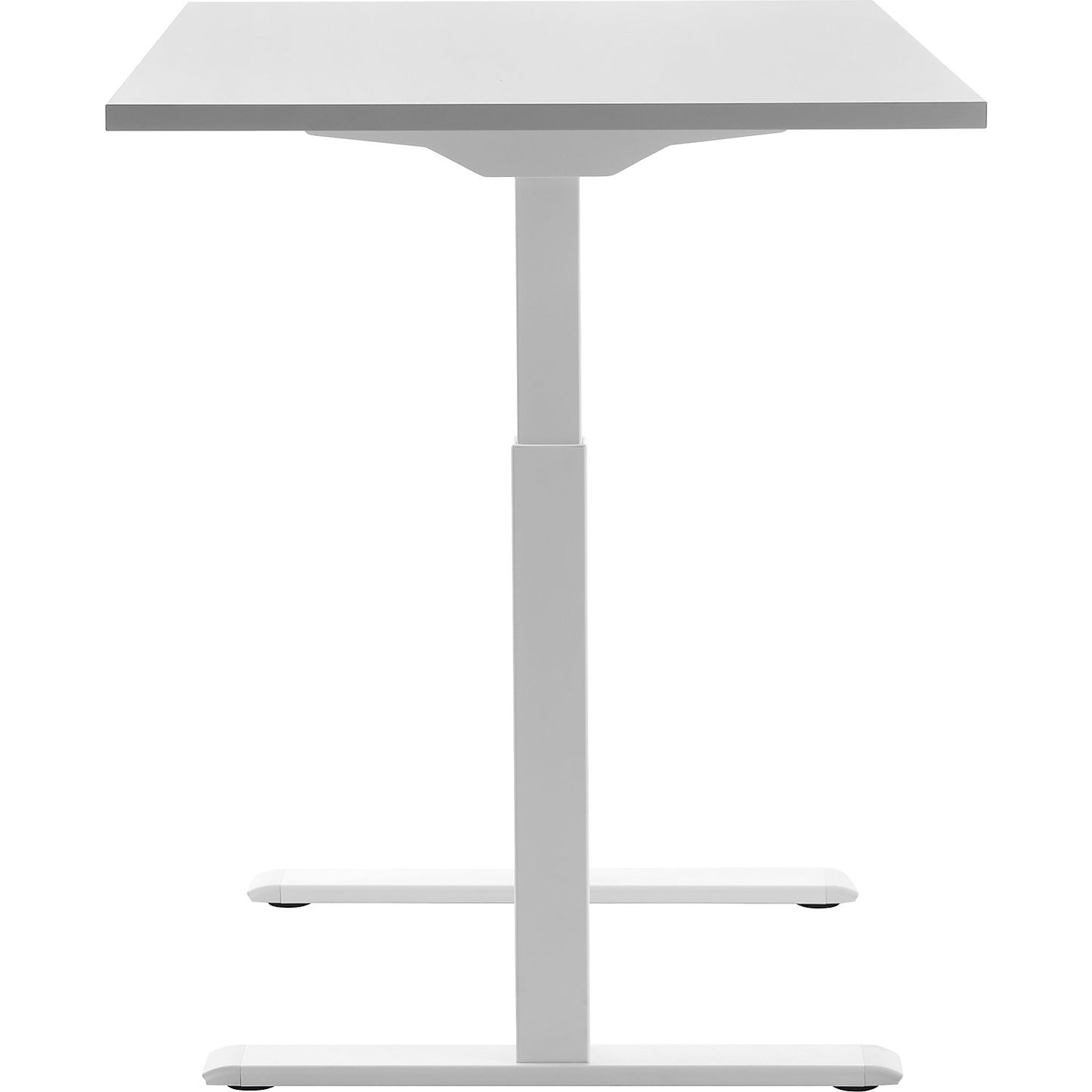 Desk, electric height adjustment, straight, WxD 1200 x 800 mm, light grey/white.