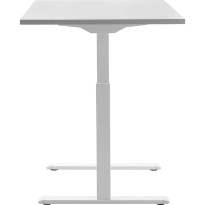 Desk, electric height adjustment, straight, WxD 1200 x 800 mm, light grey/white.