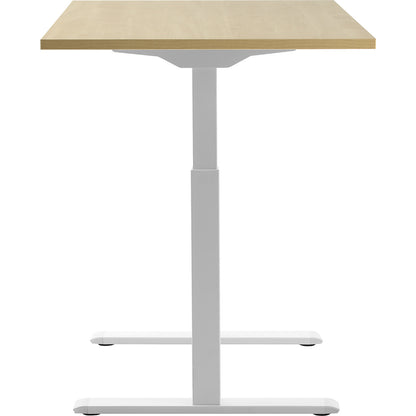 Desk, electric height adjustment, straight, WxD 1200 x 800 mm, maple/white.