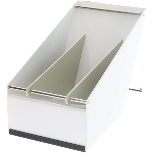 Adhesive label dispenser, for inside and outside roll winding, max. roll Ø 240 mm, LxWxH 260 x 107 x 180 mm.