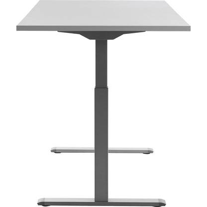 Desk, electric height adjustment, straight, WxD 1600 x 800 mm, light grey/grey.