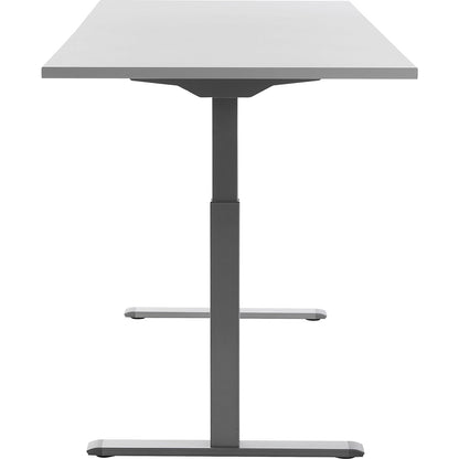 Desk, electric height adjustment, straight, WxD 1800 x 800 mm, light grey/grey.