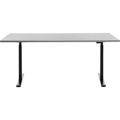 Desk, electric height adjustment, straight, WxD 1800 x 800 mm, light grey/black.