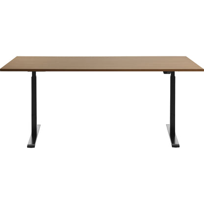 Desk, electric height adjustment, straight, WxD 1800 x 800 mm, beech/black.