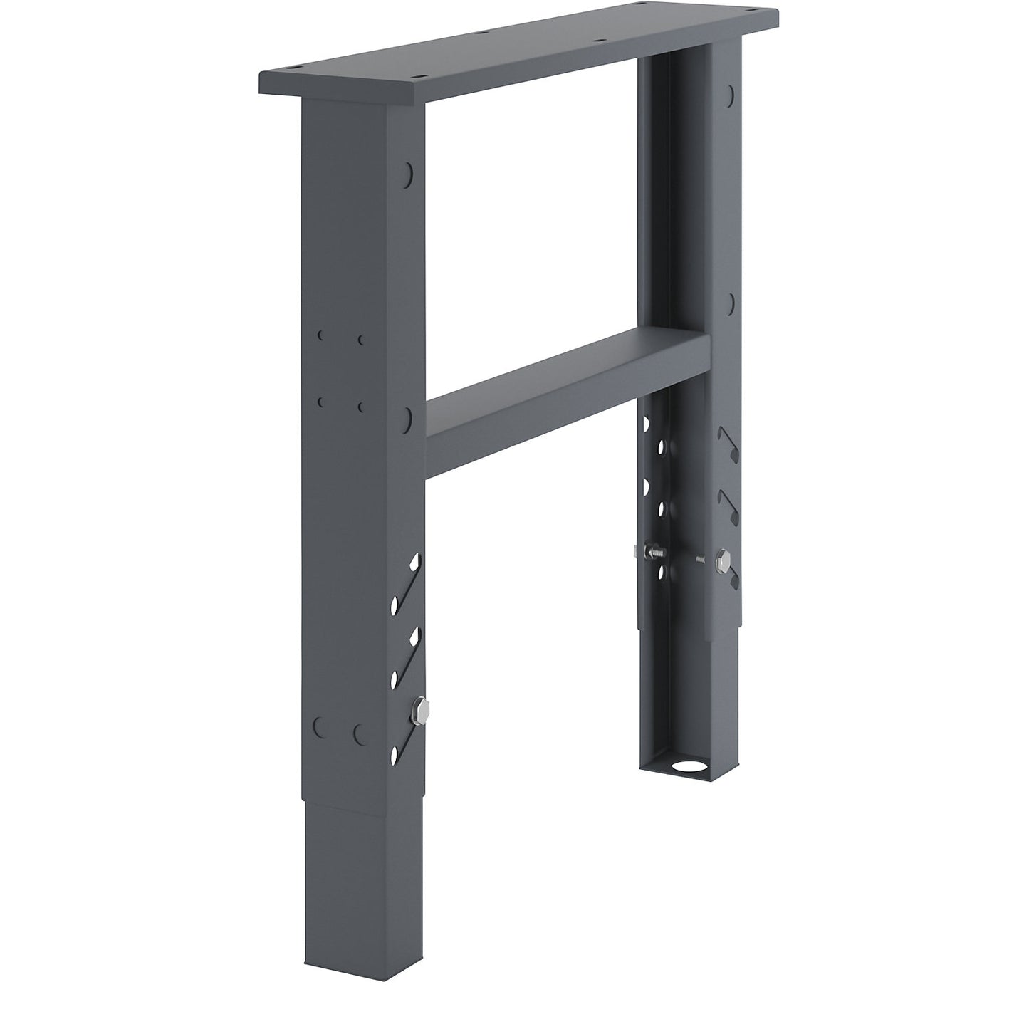 Workbench leg, height adjustable, for 800 mm deep panel.