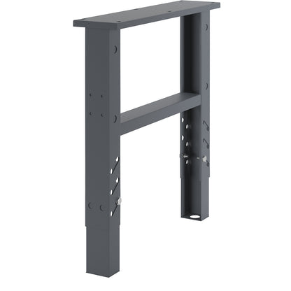 Workbench leg, height adjustable, for 800 mm deep panel.