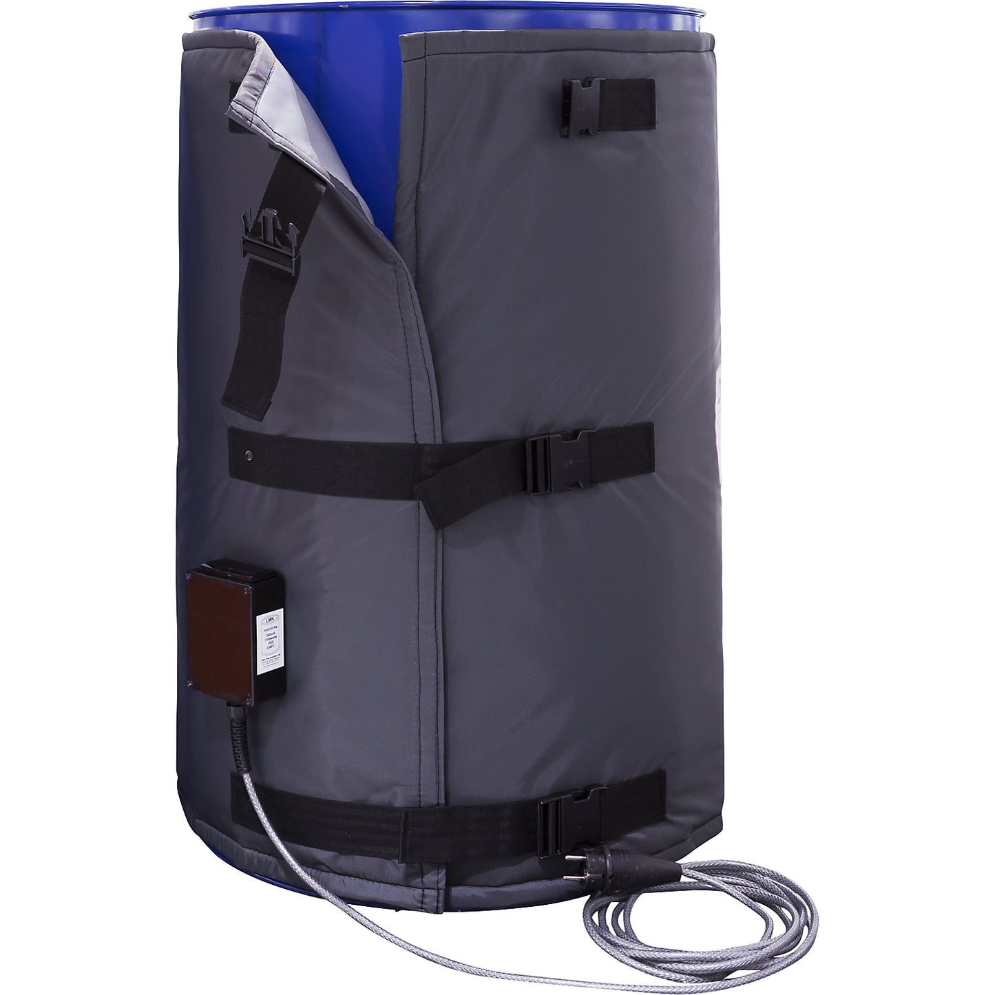 PRO digital drum heating jacket, 200 - 220 l drums, 1100 W, nylon, max. 90 °C, IP44.