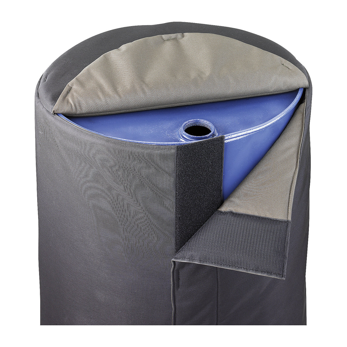PRO drum insulating jacket, 200 - 220 litre drums, polyester, black.