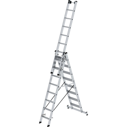 Multi-purpose step ladder, 3 section, with beam, 3 x 8 steps.