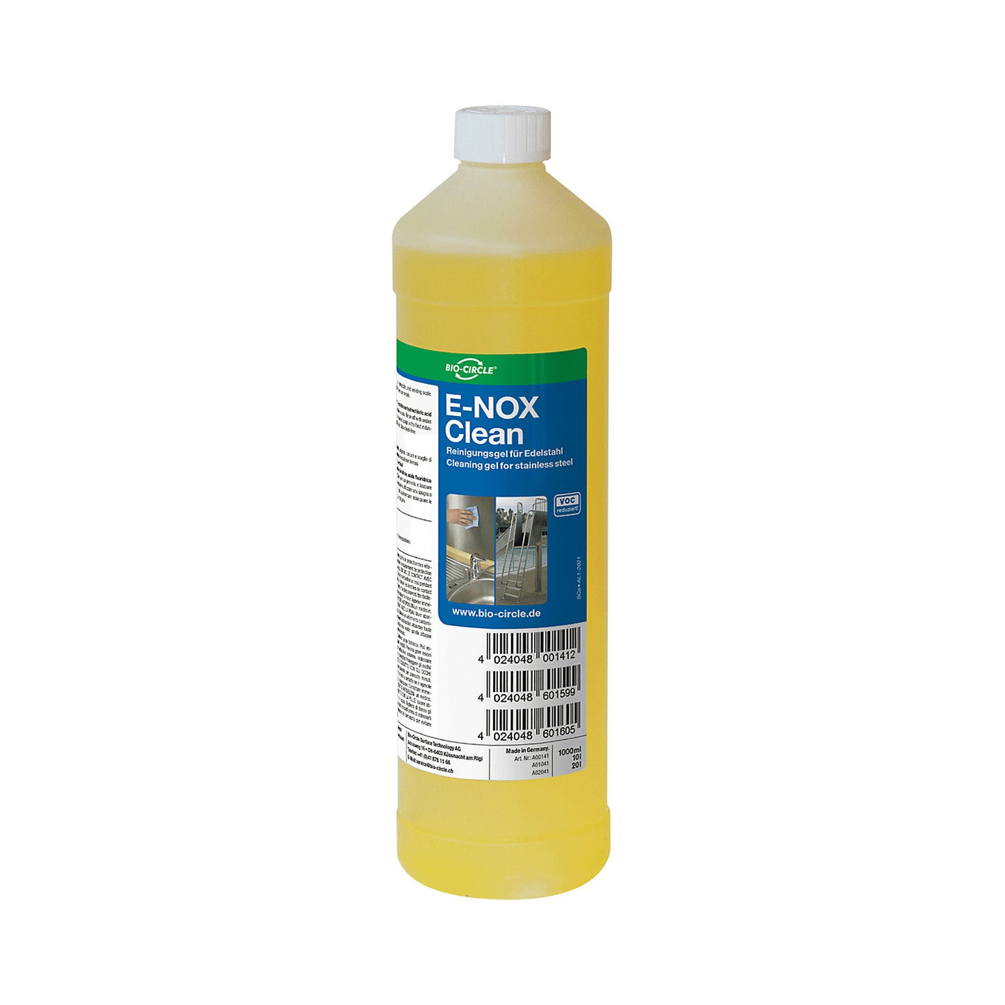 E-NOX Clean limescale and rust cleaner, pack of 12, water-based.